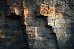 Abstract Rock Formation with Cracks and Layers photo