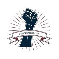 Hand Raised in Oath Illustration for Inauguration Day vector