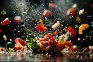 A Burst of Fresh Vegetables and Spices photo
