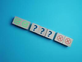 Reaction Survey Cancel Icon Confirmed Sign of Rejection or Misstatement Question photo