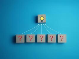 Light bulb with question mark, Find a solution idea photo