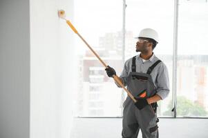 Portrait of a worker in a construction site photo