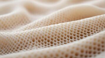 Textured close-up of natural porous material with smooth curves photo