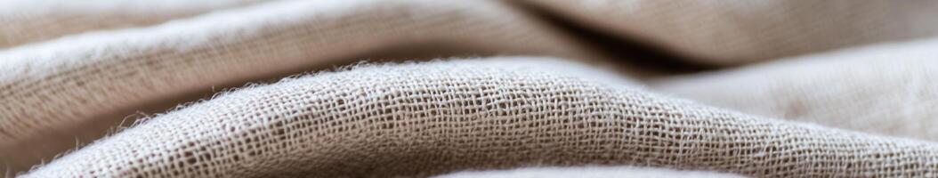 Soft linen fabric gently draped showcasing texture and weave photo
