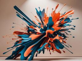 Vibrant Abstract Design with Colorful Splashes. photo