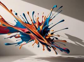 Vibrant Abstract Design with Colorful Splashes. photo