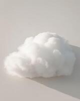 Puffy cloud texture featuring soft white billows with subtle shadows and depth photo