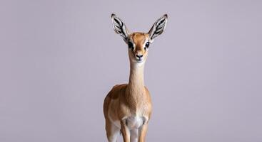 Graceful gazelle portrait for minimalist nature design photo