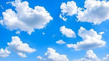 The sky is blue and cloudy photo