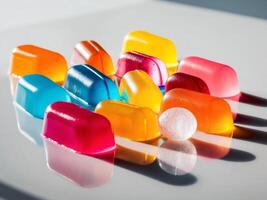 A Colorful Array of Delightful Jellies and Candies. photo