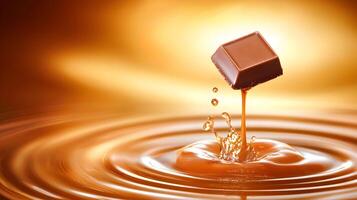 A chocolate bar with a bite taken out of it photo