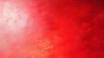A red ribbon is on a red background photo