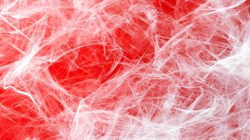 A red and white background with a spider web pattern photo