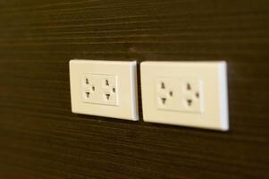 Plug socket in modern place photo