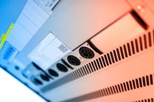 Core switch technology in network room place photo