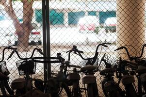 Old bicycle in soft light photo