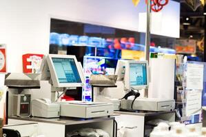 Grocery store checkout photo