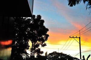 Sky sunset dramatic cloud in near evening photo