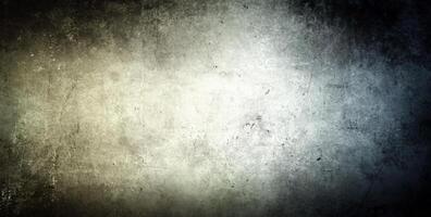 Abstract grunge texture with a vintage faded light gradient, scratches, and distressed details, ideal for design. photo