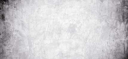 White grunge textured concrete wall background with weathered surface, suitable for design and artistic use. photo