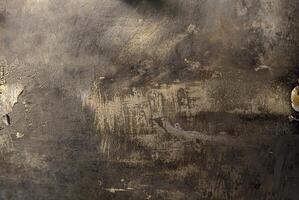 A rustic metallic surface with natural weathering and textured patterns, ideal for grunge design projects and backgrounds. photo
