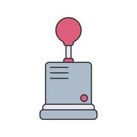 Arcade Joystick Icon Illustration with bright color palette in flat design style. Perfect for game themed designs and projects. vector