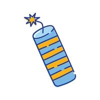 Firework Sparkler Icon Illustration with bright color palette in doddle style. Perfect for festive designs, invitations, new year event, and holiday themed projects. vector