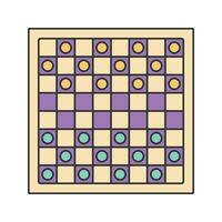 Checkerboard Game Icon Illustration with bright color palette in flat design style. Perfect for game themed designs and projects. vector