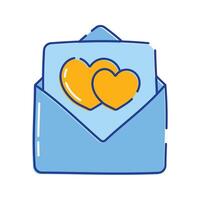 Invitation Envelope Icon Illustration with bright color palette in doddle style. Perfect for festive designs, invitations, new year event, and holiday themed projects. vector