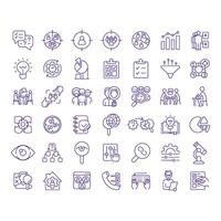 Research methods linear icons set. Marketing strategy. Statistics, analytics. Feedback, survey. Customizable thin line symbols. Isolated outline illustrations. Editable stroke vector