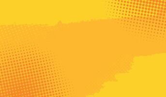 Bright orange and yellow colored halftone background. Halftone dots effect pattern. Background with dotted texture vector