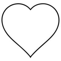 Modern Heart Shape Line Art Silhouette for Artistic Use vector