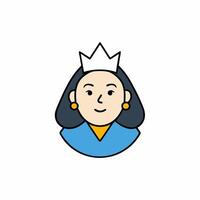 Elegant Queen Face Artwork for Logos Posters and Digital Design Projects vector