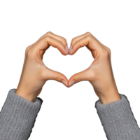 Hands Forming Heart Shape Gesture on Transparent Background png