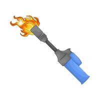gas lighter with flame coming out of it vector