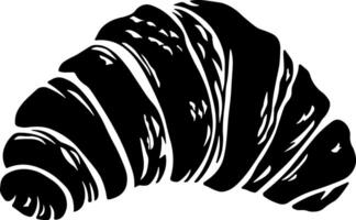 black croissant without background vector