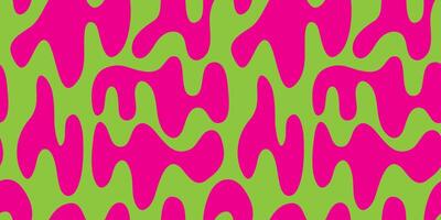 Abstract wavy y2k shape seamless pattern illustration. Modern minimalist art print background of psychedelic curvy shapes on vector