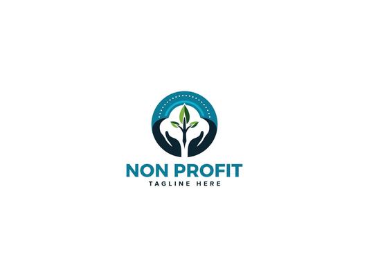 Creative Nonprofit Logo Design, Embodying Compassion with Circle Hand Tree Leaf