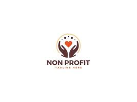 Inspirational Nonprofit Logo Design, Crafting Unity and Hope with Circle Hand Heart vector