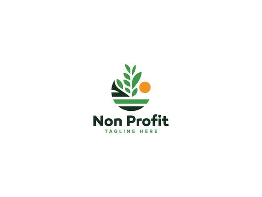 Creative Non Profit Logo Design, Artistic Representations of Hope with Sun Leaf Tree