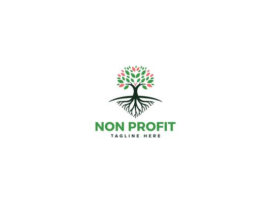 Innovative Nonprofit Logos, Community and Care Templates with Colorful Leaf Tree