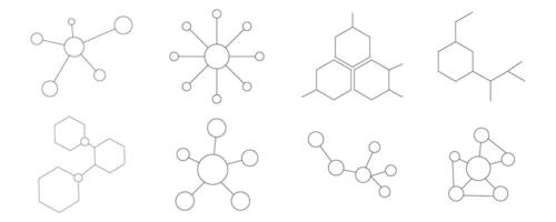 Hub networks connections system symbol line icon. Molecule or atom structure, communications social media contacts. Abstract share or business infrastructure. vector