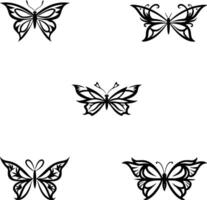 Butterfly split monogram vector