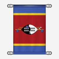 The flag of zambia is shown in this illustration vector