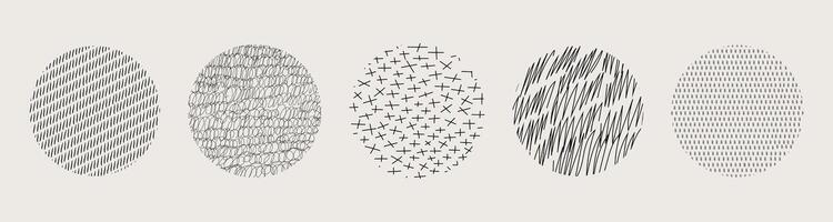 Slash quirky irregular lines textures set in doodle hand drawn style. Collection striped, dottes, abstract prints, marker or pensil brush stroke. vector