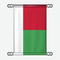 The flag of madagascar vector