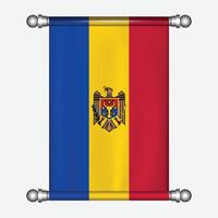 The flag of moldova on a white background vector