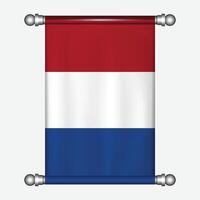 The flag of netherlands vector