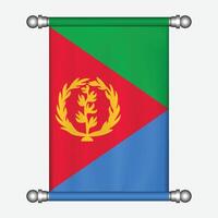 The flag of eritrea is shown in this illustration vector