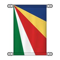 Flag of the republic of congo isolated on white background vector